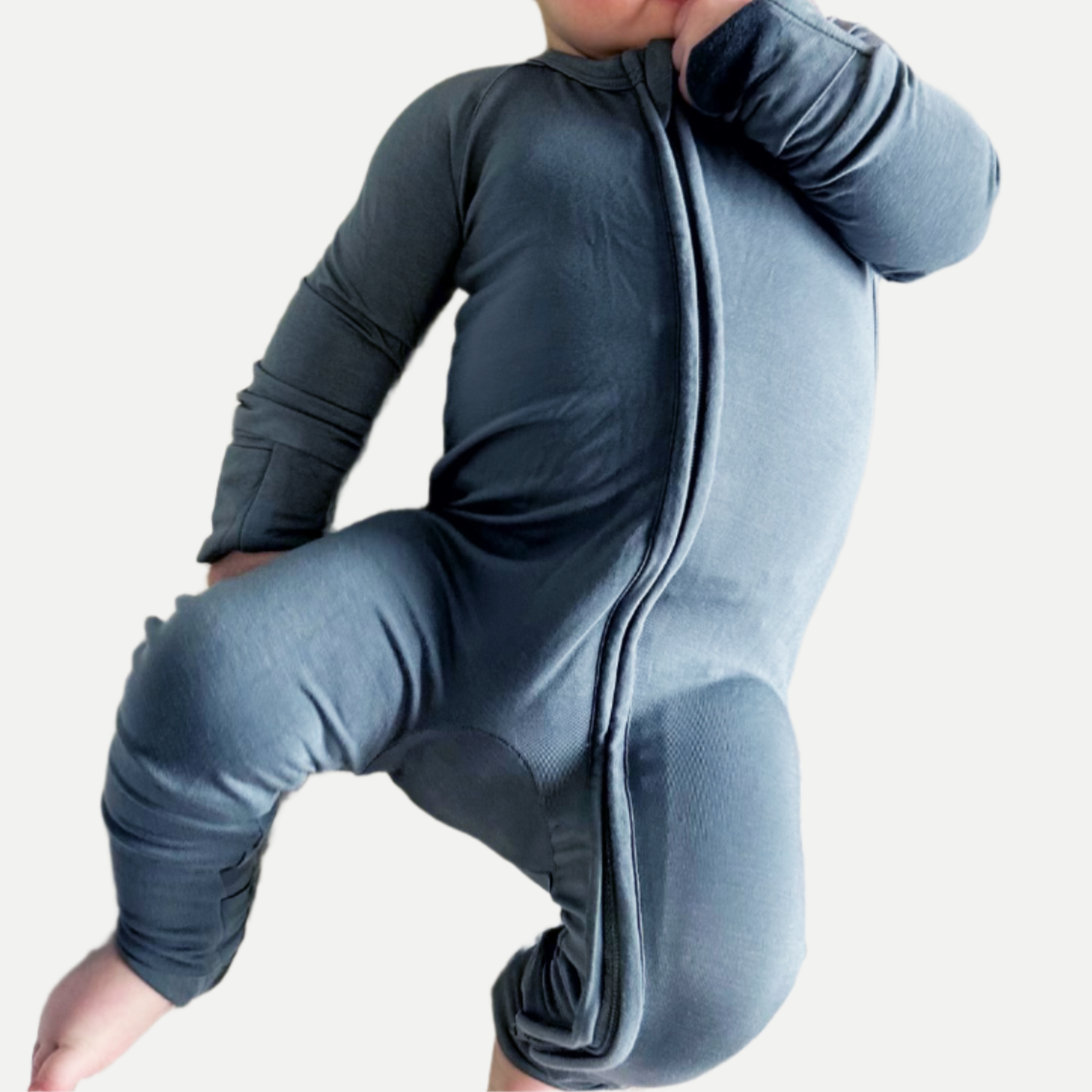 Earthly Threads versatile dual zip bamboo sleeper is the softest around and grows with your baby.