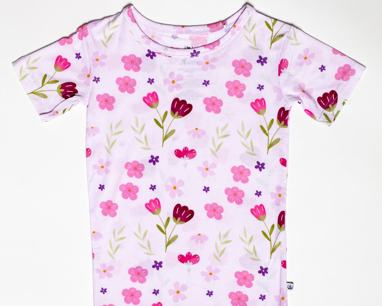 Eco-friendly short sleeve bamboo sleepwear for kids made by Earthly Threads, gentle on sensitive skin and moisture-wicking.