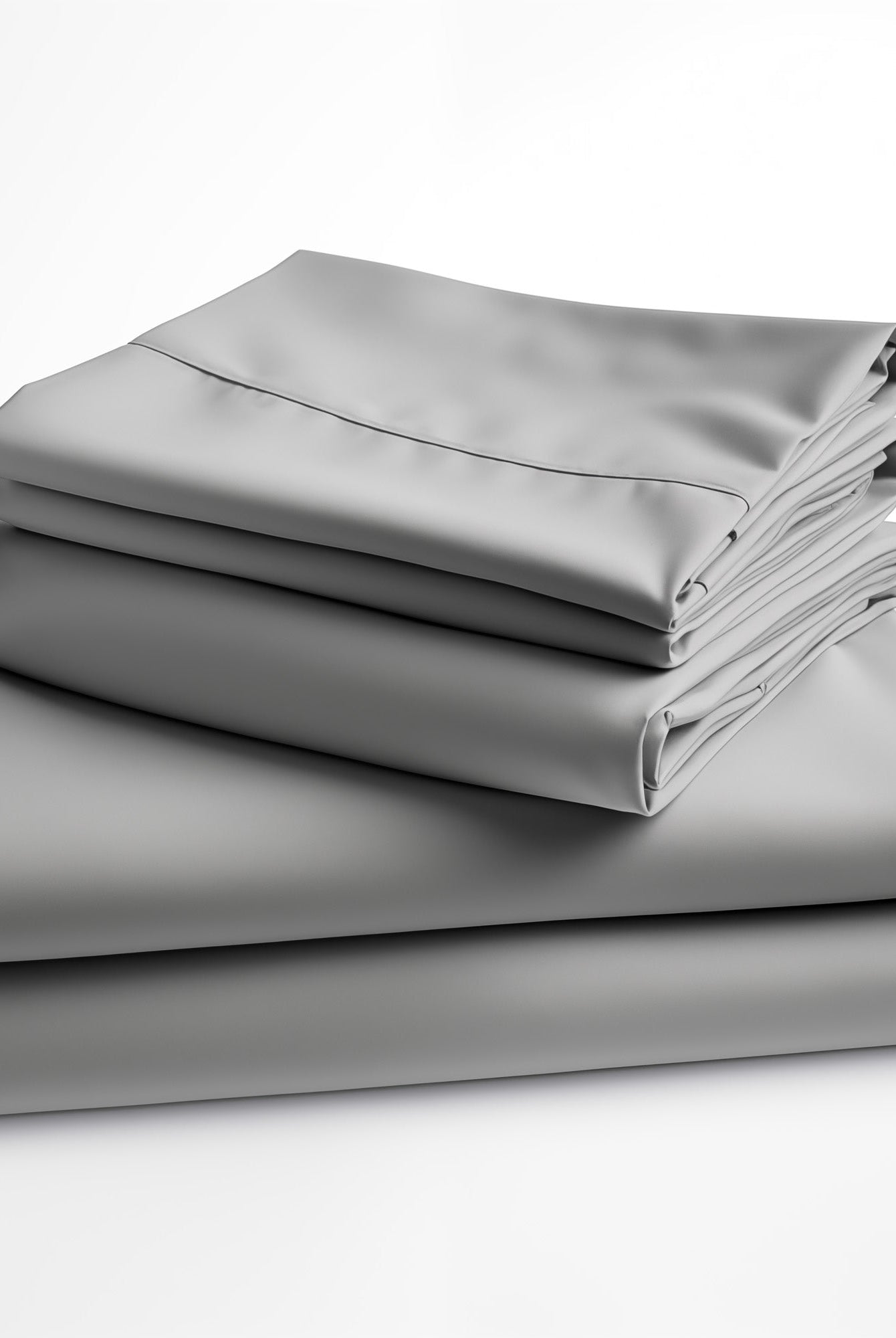 gray bamboo sheets made by Earthly Threads, providing hypoallergenic and antibacterial properties.
