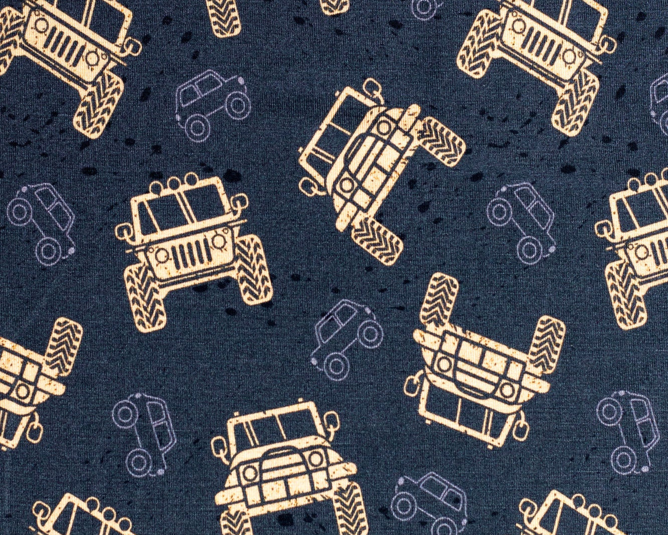 Adventure-ready short sleeve pajama set with a playful truck print.