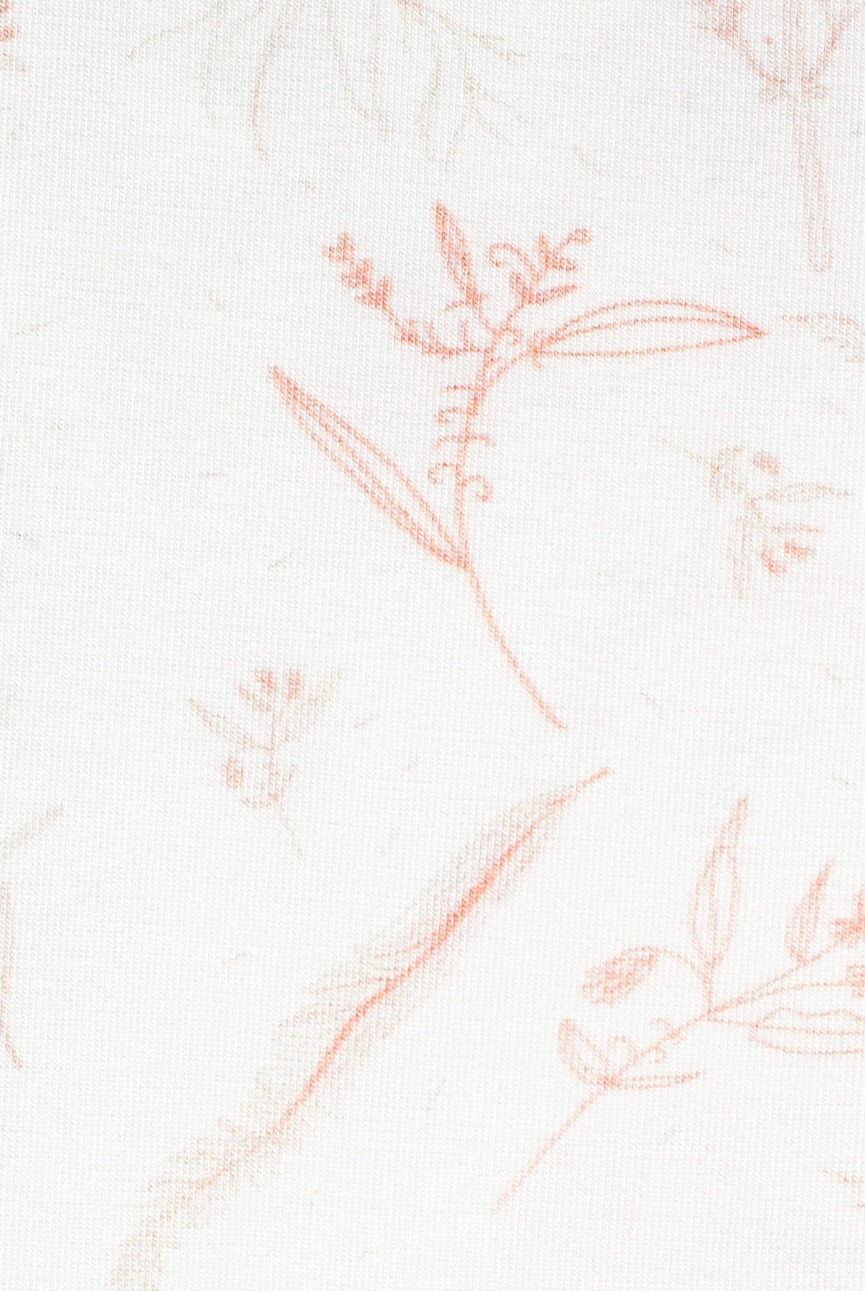 Elegant and practical bamboo baby romper with a delicate rose-inspired floral pattern and a smooth zipper closure.