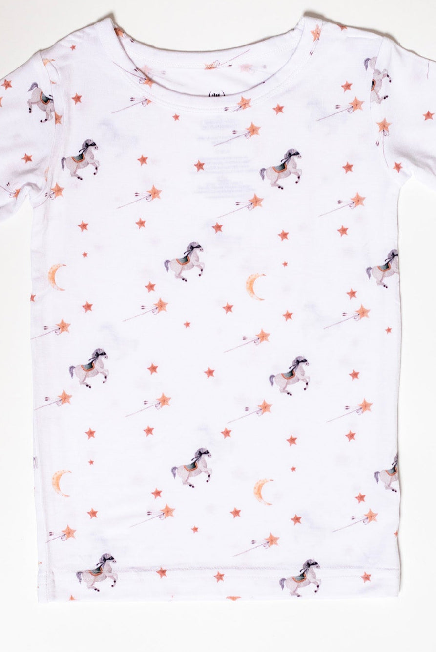 Earthly Threads ultra-soft short sleeve sleepwear for kids, crafted from moisture-wicking bamboo.