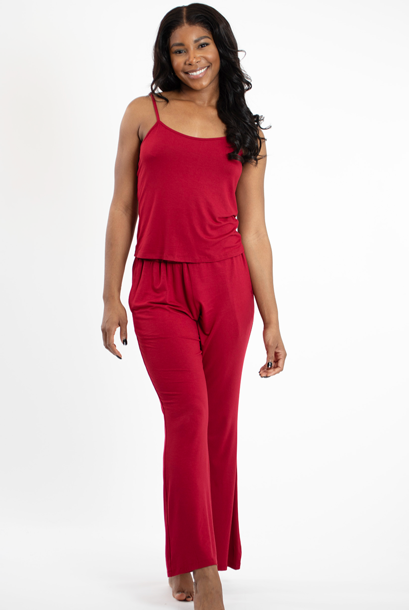 Soft, functional, beautifully draping bamboo luxury to elevate your everyday in a true red.