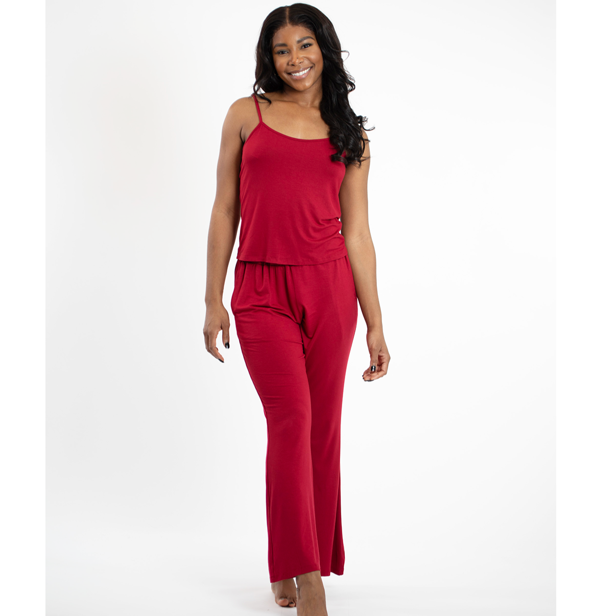 Soft, functional, beautifully draping bamboo luxury to elevate your everyday in a true red.