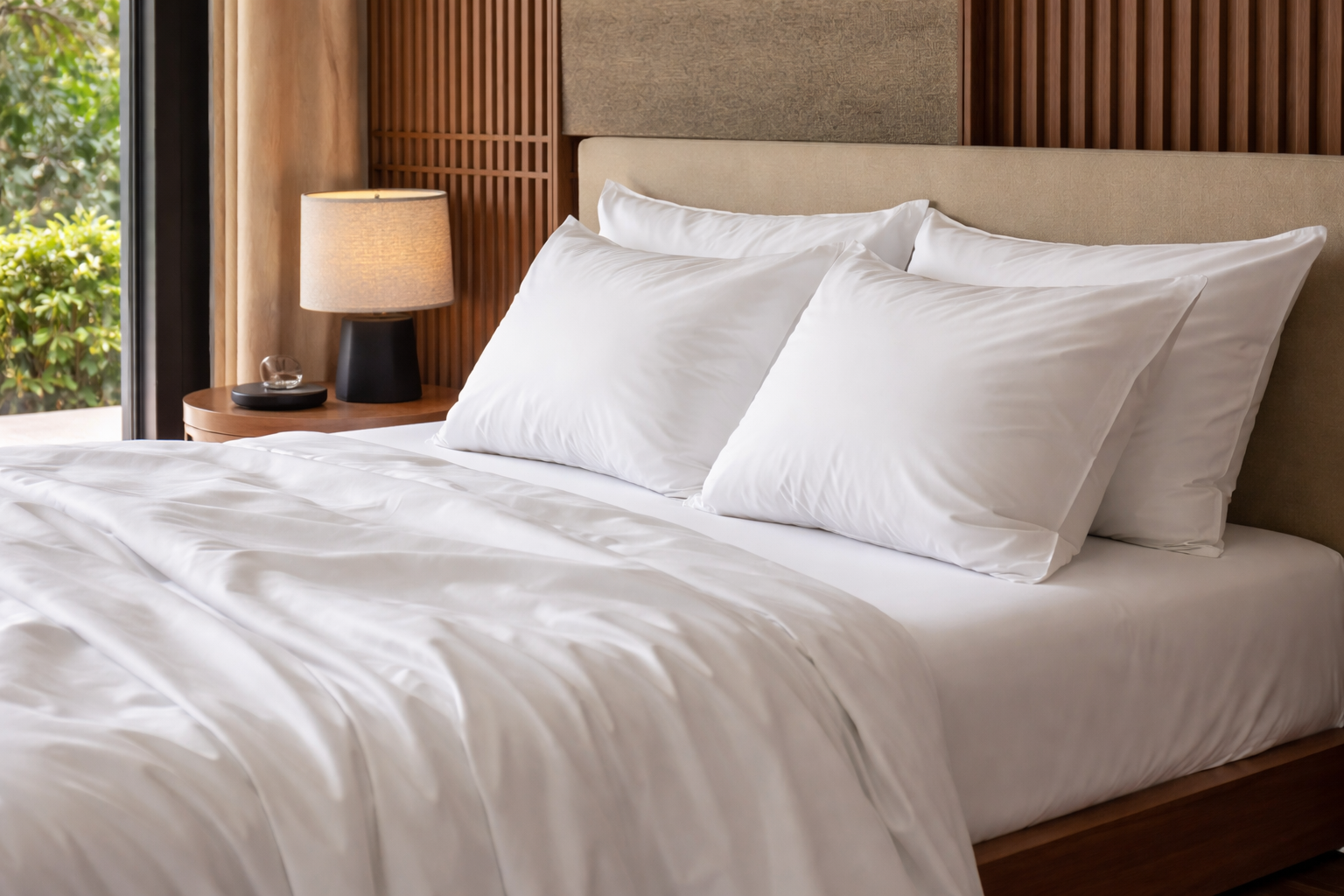 Earthly Threads 100% bamboo sheets come in a luxurious palette of white, tan, and gray to elevate any bed with naturally cooling, moisture wicking, uninterrupted sleep.