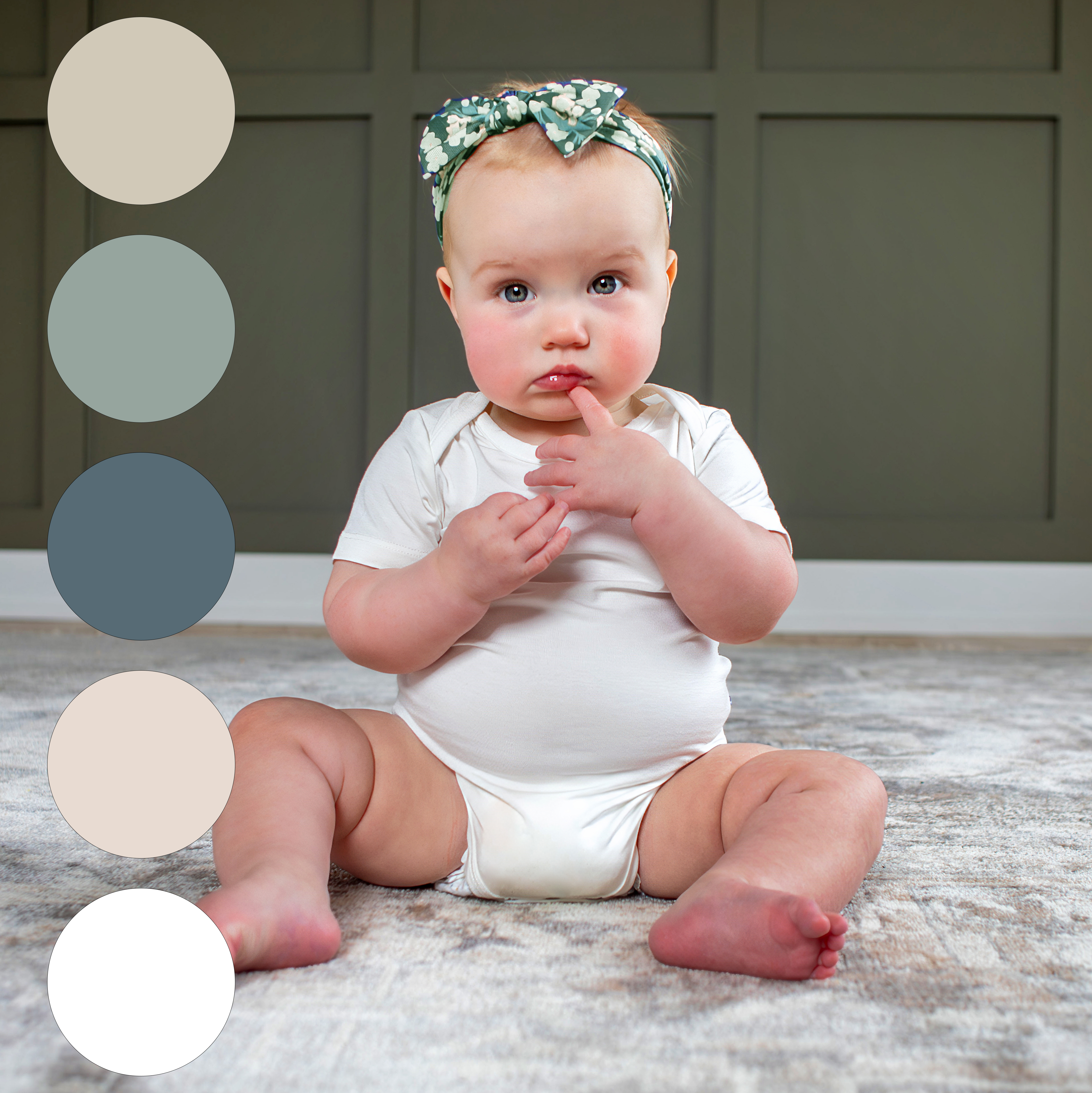 Earthly Threads' cooling bamboo onesie is perfect for layering under baby clothes. Naturally hypoallergenic, super soft, and moisture wicking for comfort.