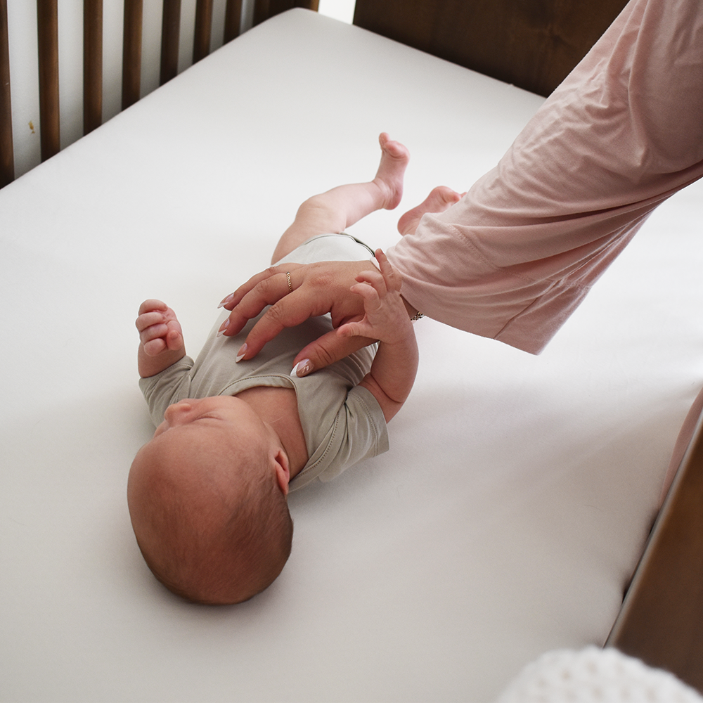 Earthly Threads bamboo crib sheets are the softest, moisture wicking, hypoallergenic on the market.