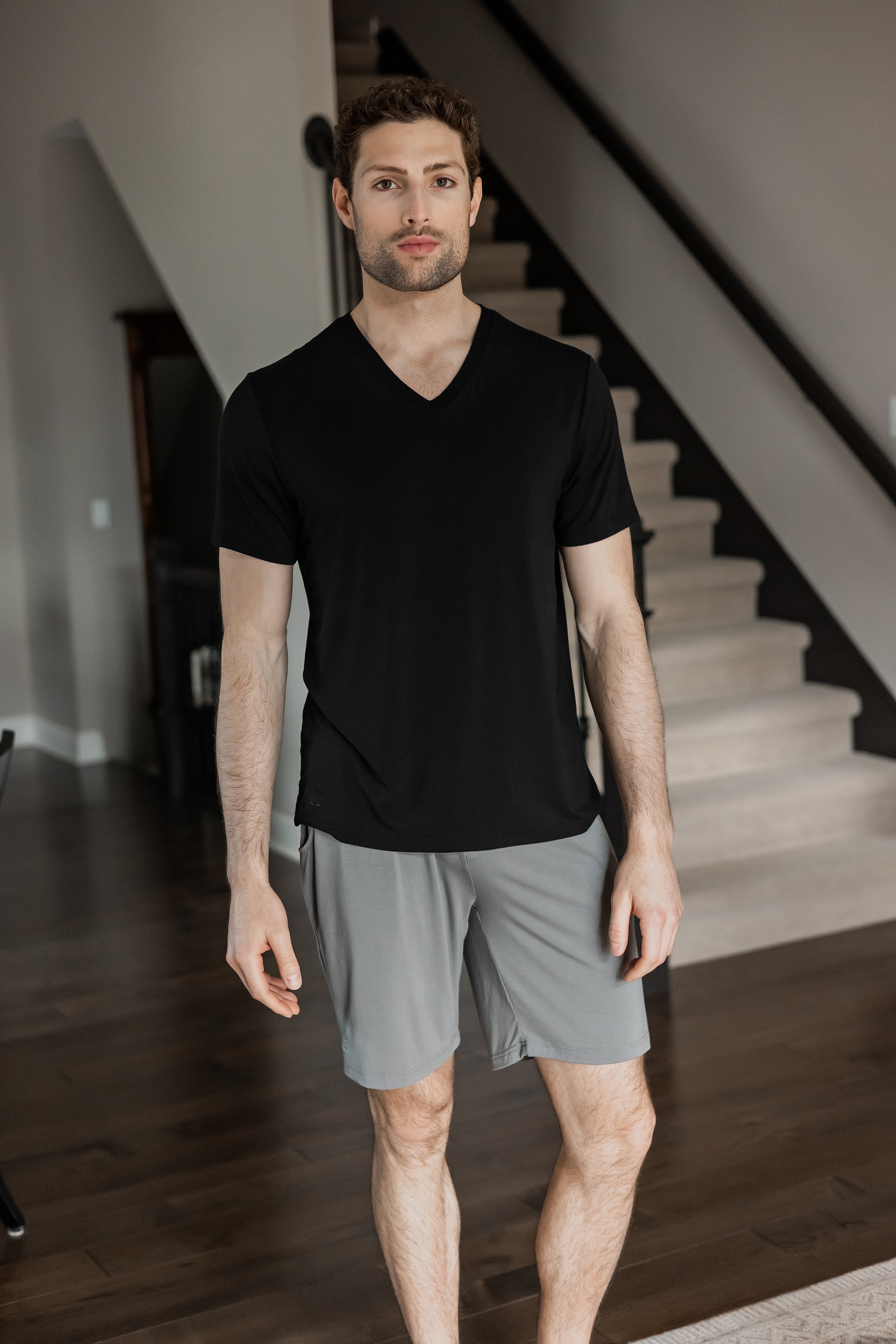 Classic drawstring shorts made from breathable bamboo fabric, designed for all-day comfort and ease.