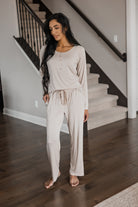 Earthly Threads incredibly soft bamboo Henley pajama set with breathable long sleeves.