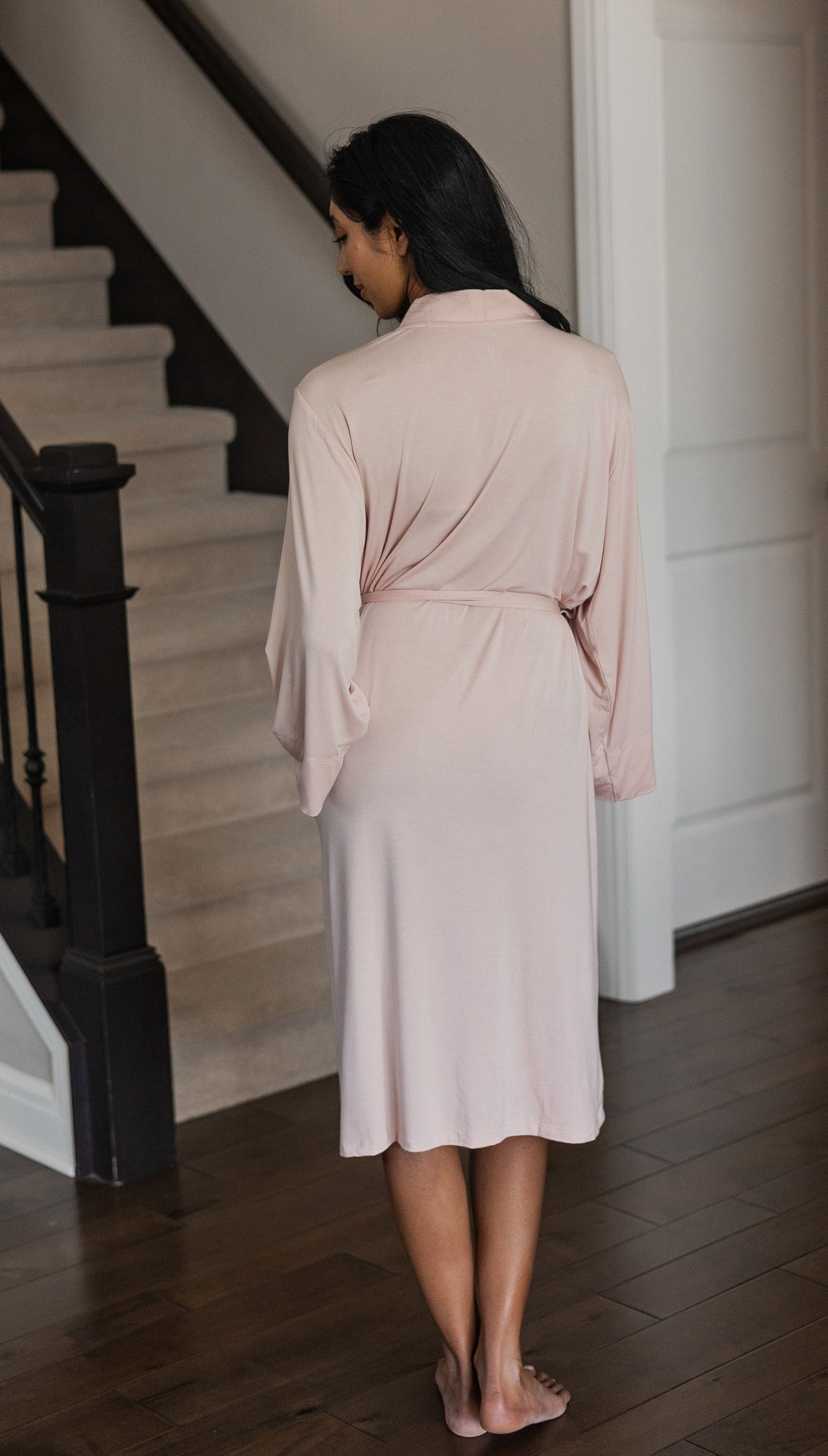 Chic and sustainable women’s robe made from Earthly Threads’ signature bamboo fabric for premium softness and everyday luxury.