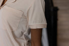 Experience effortless comfort in a tailored bamboo short sleeve pajama set, crafted for breathable, everyday luxury.