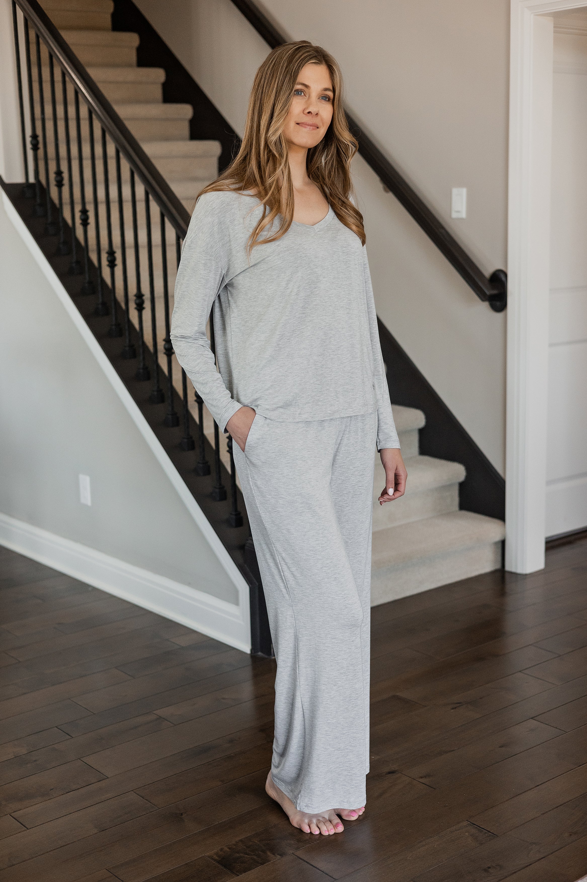 Tranquil Modal V-Neck & Pant PJ Lounge Set – Earthly Threads