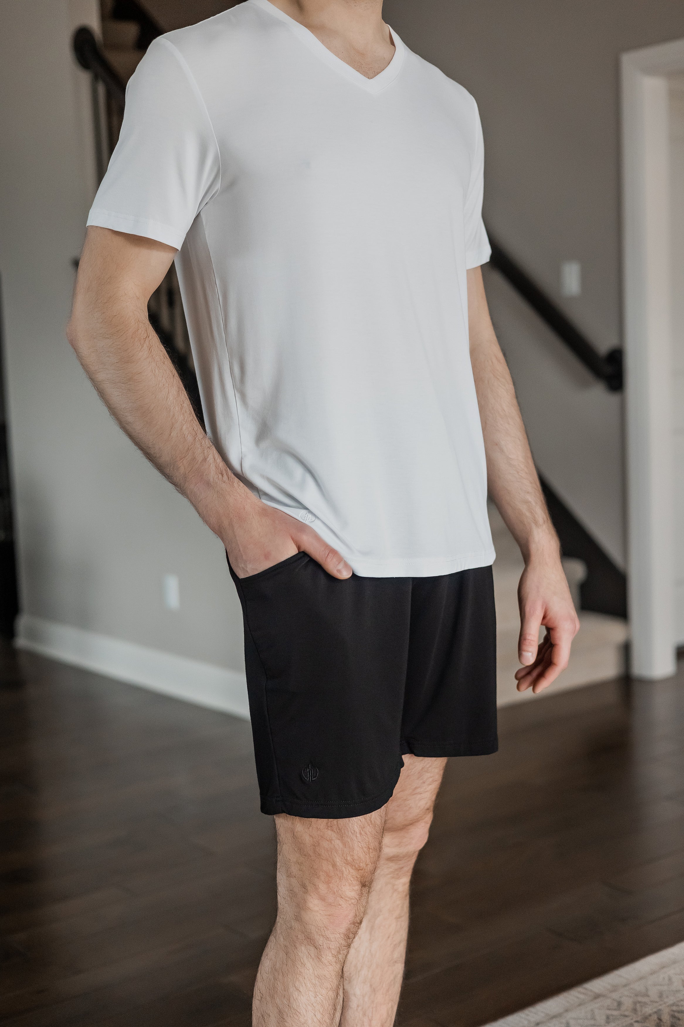 Earthly Threads bamboo drawstring shorts, perfect for unwinding in breathable luxury.