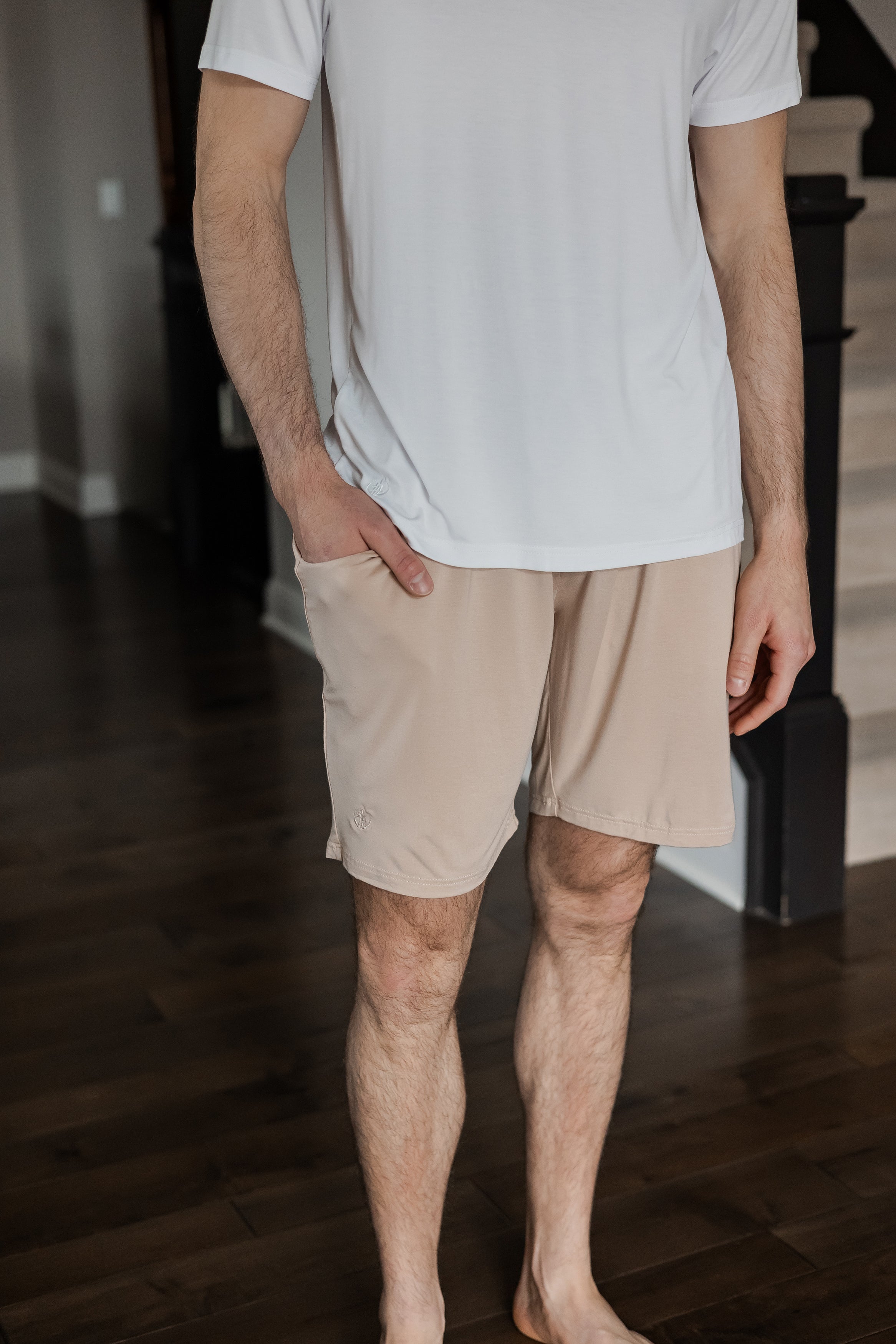 Above-the-knee bamboo shorts designed for versatility, breathability, and effortless comfort.