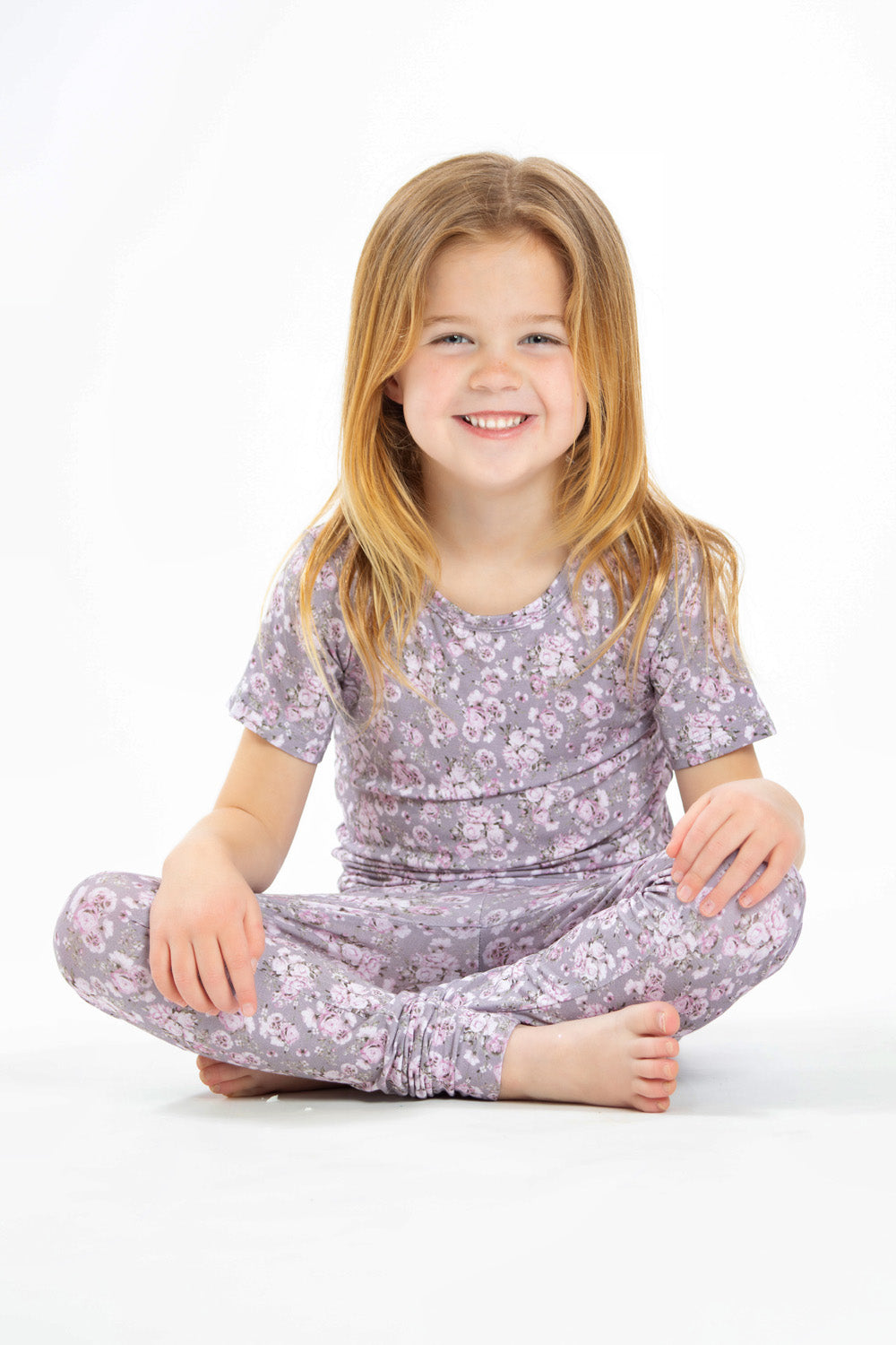 Earthly Threads Victorian-inspired bamboo pajama set with a vintage floral print for cozy, elegant sleep fit for kids.