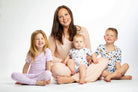 Ultra-soft star-print bamboo sleepwear, perfect for little space explorers.