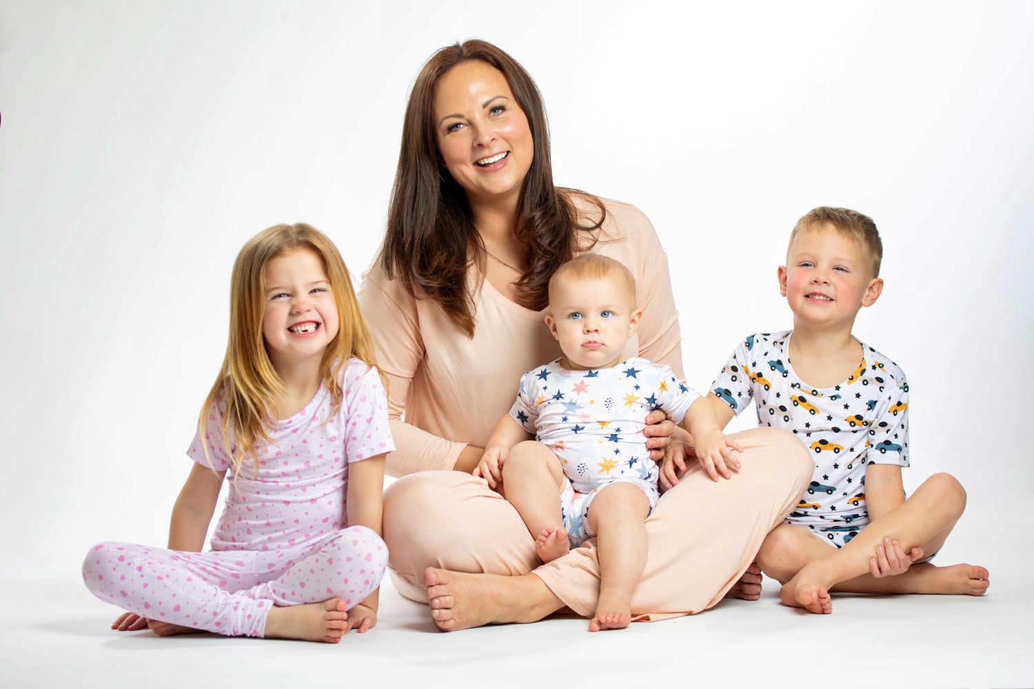 Ultra-soft star-print bamboo sleepwear, perfect for little space explorers.