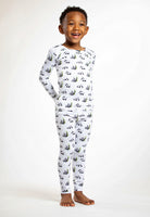 Ultra-soft kids’ bamboo pajamas featuring an adorable, snuggly panda pattern for cozy nights.