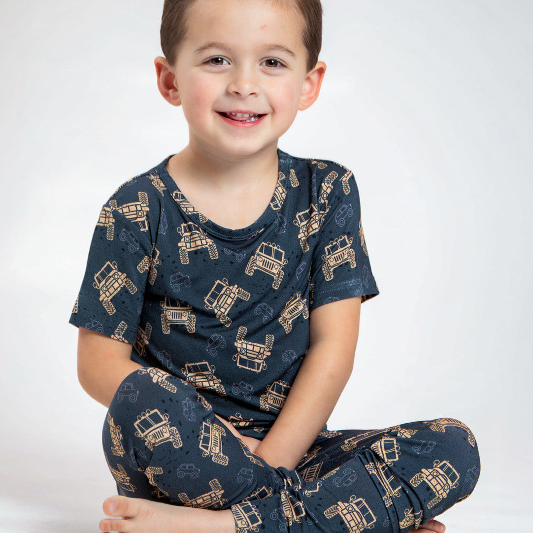 Earthly Threads kids’ bamboo pajamas for kids, designed for comfort and movement all-year round with moisture-wicking and antibacterial properties.