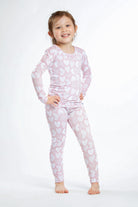 Soft and hypoallergenic heart-patterned bamboo sleepwear, perfect for sensitive skin.