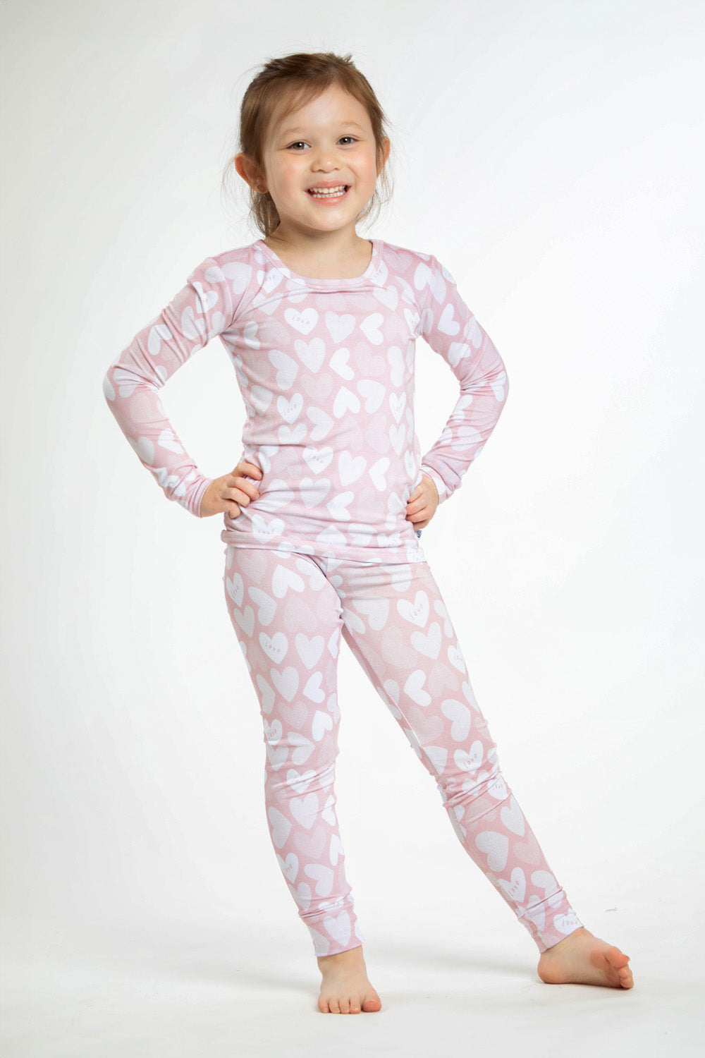 Earthly Threads kids’ bamboo pajamas with a playful heart design for dreamy, cozy nights.