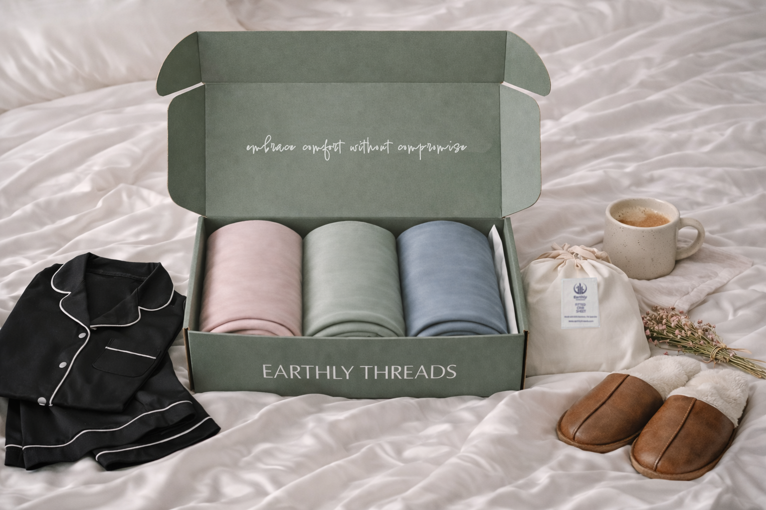 With Earthly Threads’ thoughtfully curated bundles, you can bring these health and sustainability benefits to your whole family—at a greater value. It’s a simple way to invest in your comfort, your rest, your loved ones, and the earth, all while enjoying meaningful cost savings.