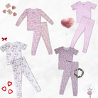 Earthly Threads Hearts &amp; Flowers Bamboo Pajama Bundle – Buy Four, Get 40% Off. Let your little Valentine mix and match her favorites from our; Dainty Hearts, Wispy Floral, Full of Hearts, and Victorian Rose; pajama sets, each filled with delicate, serene designs your little dreamer will love. Made from our irresistibly soft;100% organic bamboo, these pajamas feel cool, smooth, and gentle on delicate skin, helping keep little ones comfortable and protected all night long.