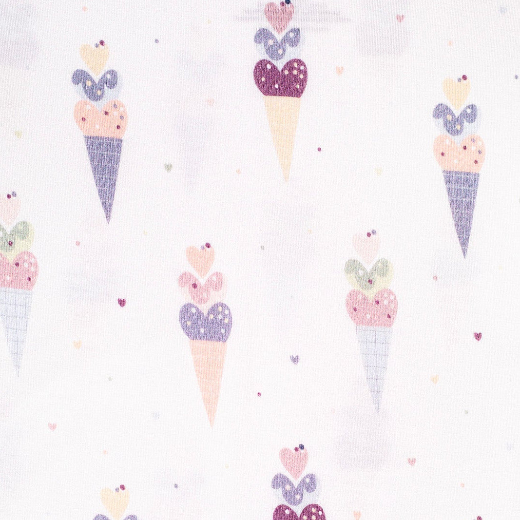Earthly Threads bamboo pajamas with a colorful ice cream cone print for a fun and cozy bedtime.