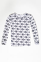 Hypoallergenic and breathable celestial-themed long sleeve pajamas for dreamy, irritation-free nights.