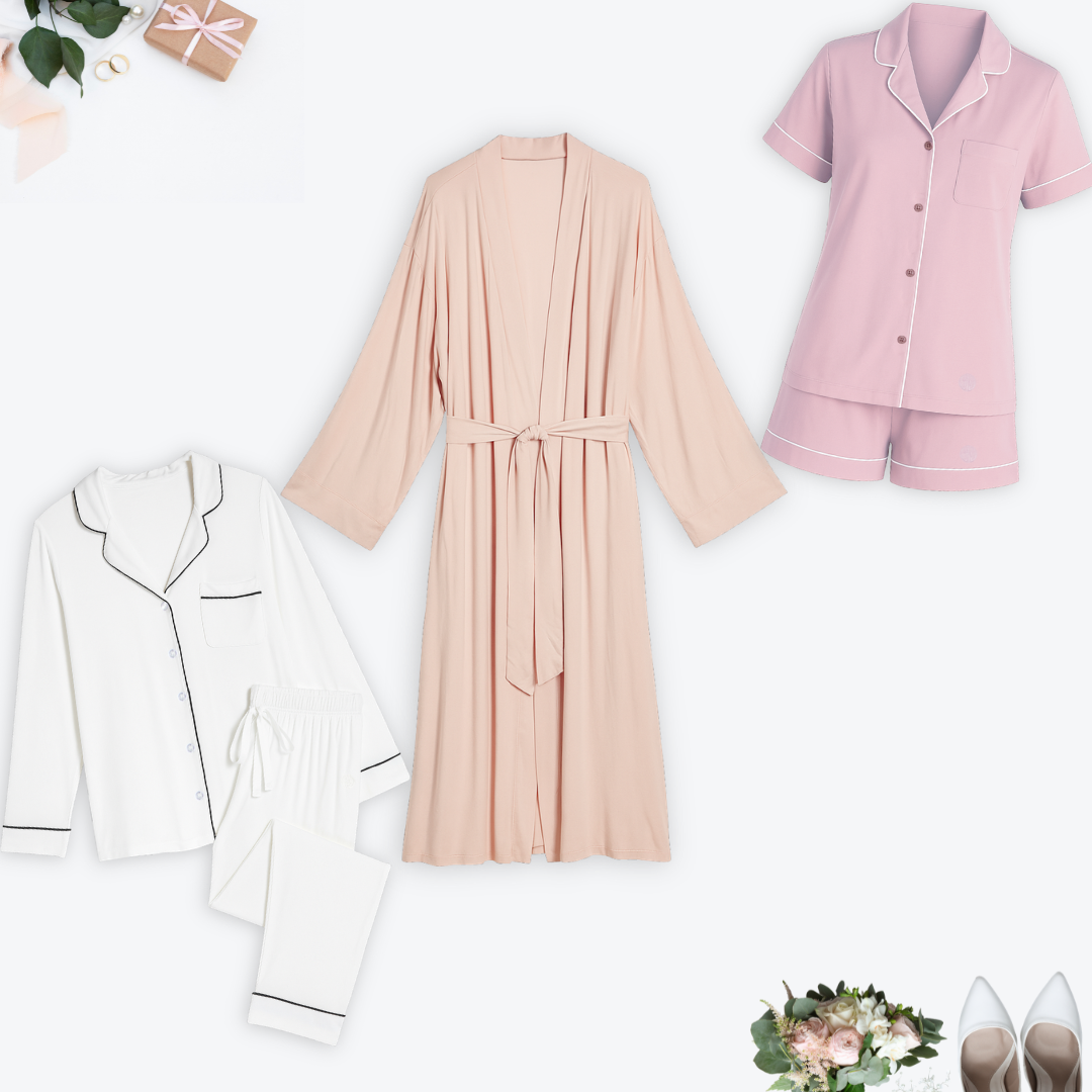 Celebrate your wedding day wrapped in softness with the Bridal Bamboo Loungewear Bundle from Earthly Threads — where elevated style meets truly conscientious comfort.