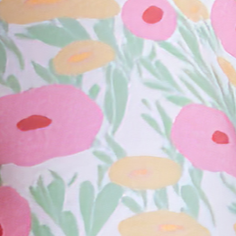 Breathable bamboo kids’ pajamas with pink and gold flowers, perfect for spring and year-round comfort.